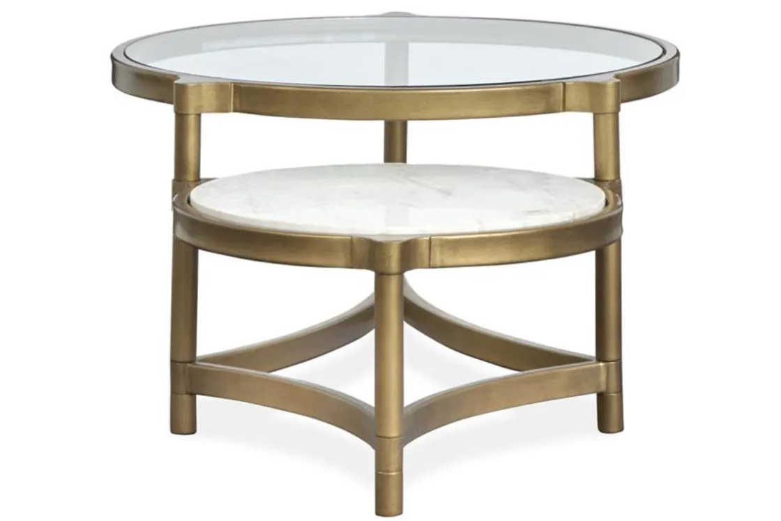 Mor Furniture Cassidy Coffee Table In Aged Brass