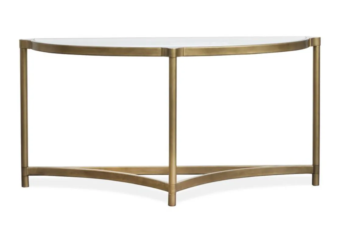 Mor Furniture Cassidy Sofa Table In Aged Brass