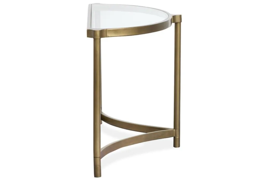 Mor Furniture Cassidy Sofa Table In Aged Brass