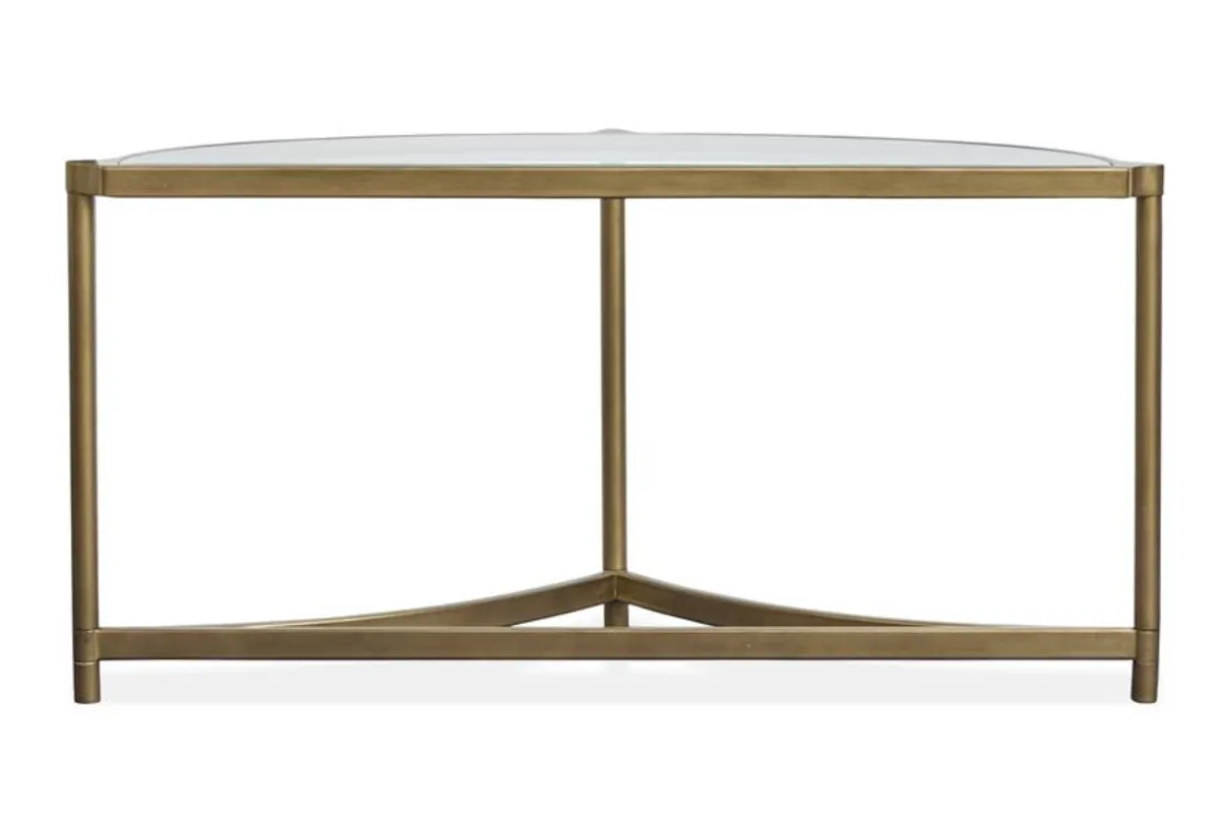 Mor Furniture Cassidy Sofa Table In Aged Brass