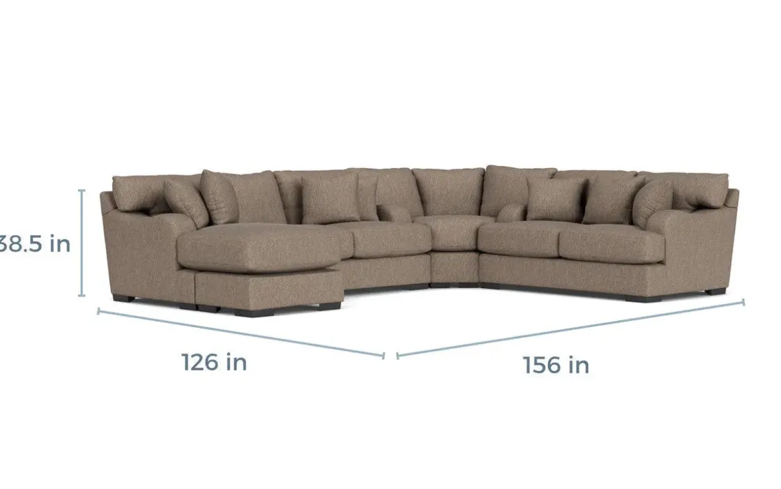 Mor Furniture Catamaran 3 Piece Reversible Chaise Sectional In