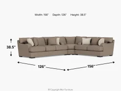 Mor Furniture Catamaran 3 Piece Reversible Chaise Sectional In