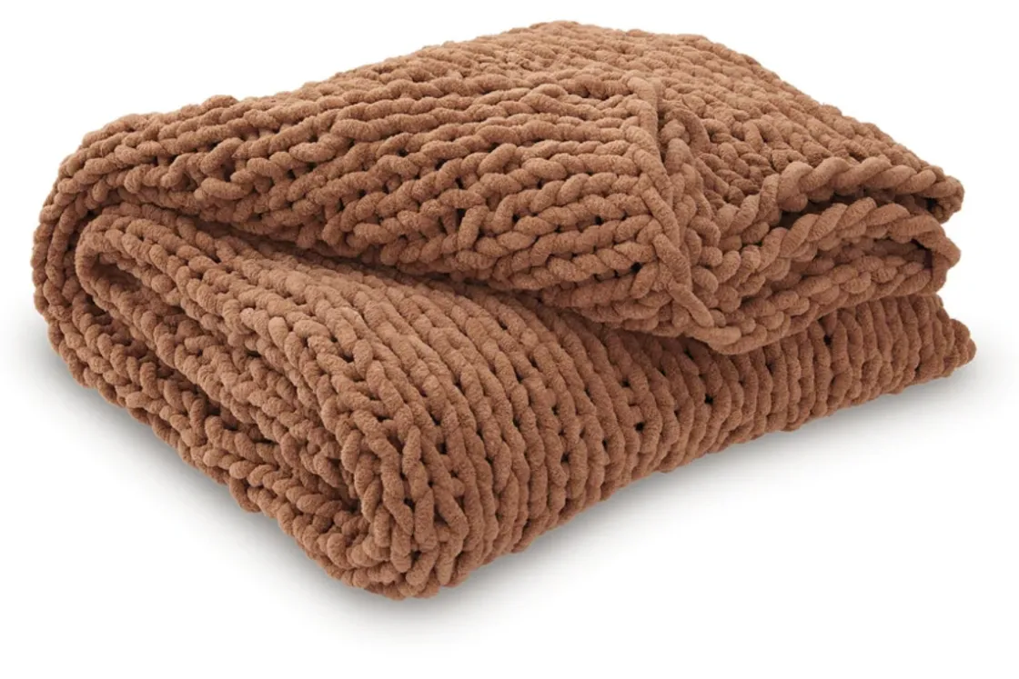 Mor Furniture Chaddon Throw Blanket In Ivory/Gray/Taupe