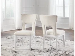 Mor Furniture Chalanna Dining Table & 6 Chairs In White