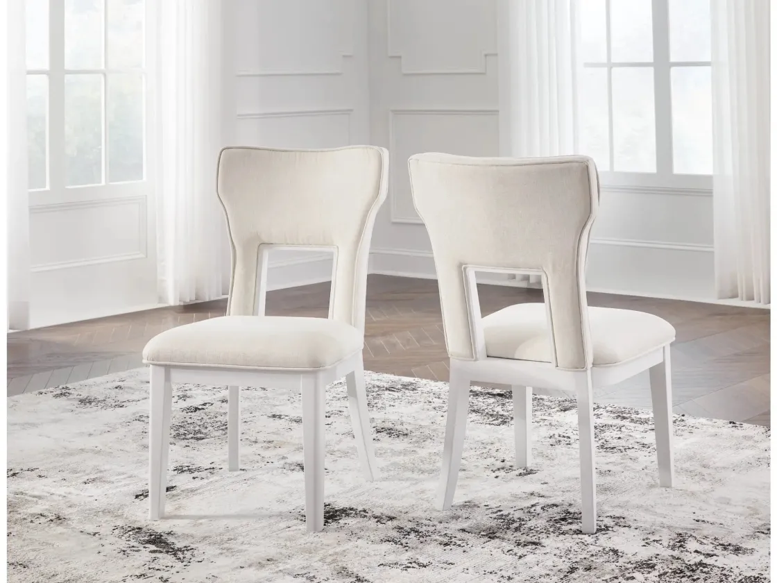 Mor Furniture Chalanna Dining Table & 6 Chairs In White