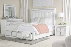 Mor Furniture Chalanna Storage Bed In White, Queen