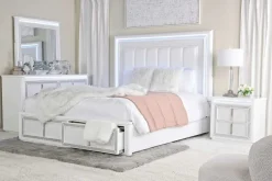 Mor Furniture Chalanna Storage Bed In White, Queen
