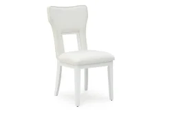 Mor Furniture Chalanna Upholstered Side Chair In White, Set Of 2
