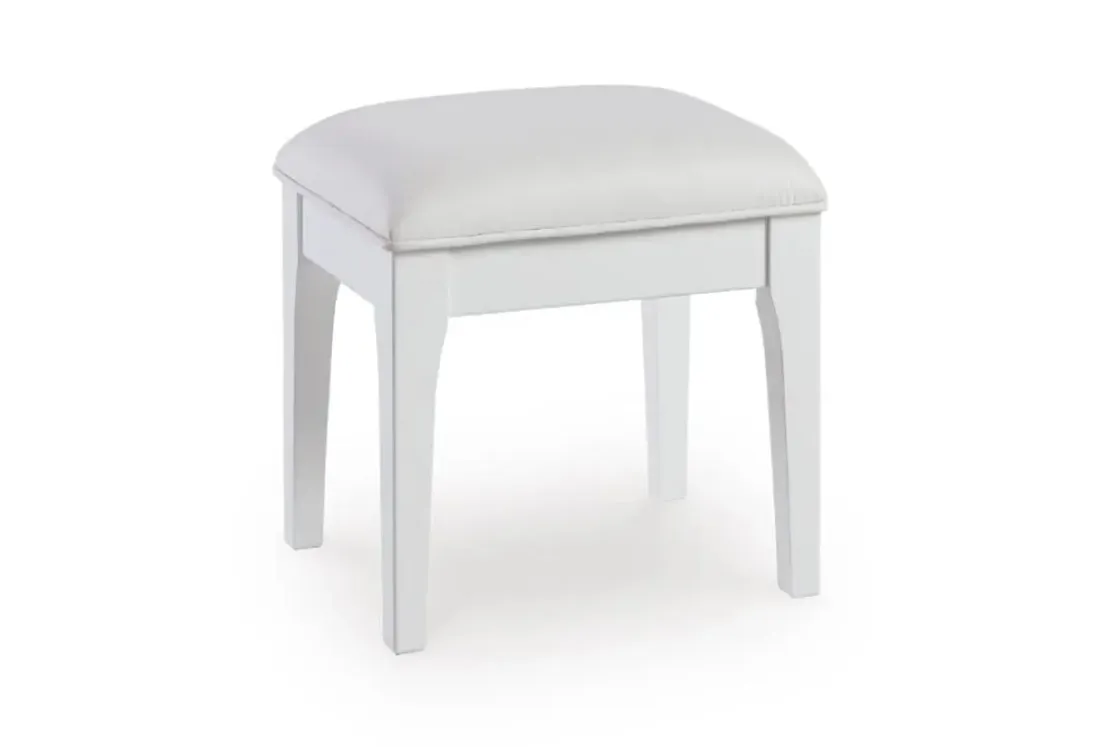Mor Furniture Chalanna Vanity, Mirror & Stool In White