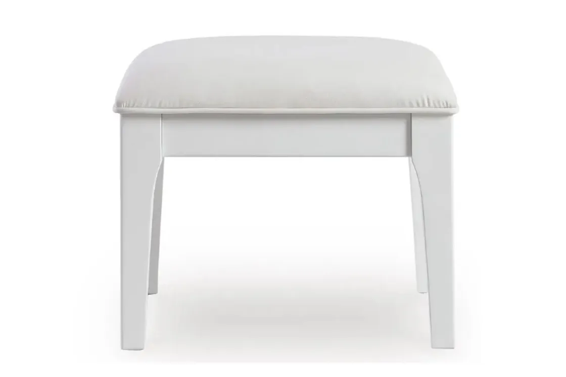 Mor Furniture Chalanna Vanity, Mirror & Stool In White