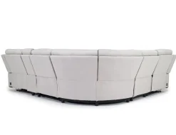Mor Furniture Chanell 6 Piece 2 Power Sectional W/ 2 Power Armless Recliner In New Nappa Gray
