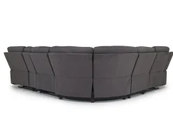 Mor Furniture Chanell 6 Piece Reclining Sectional W/ Armless Recliner In New Nappa Gray