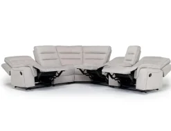 Mor Furniture Chanell 6 Piece Reclining Sectional W/ Armless Recliner In New Nappa Gray
