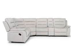 Mor Furniture Chanell 6 Piece Reclining Sectional W/ Armless Recliner In New Nappa Gray