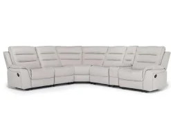 Mor Furniture Chanell 6 Piece Reclining Sectional In New Nappa Gray