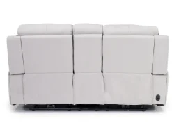 Mor Furniture Chanell 2 Power Console Loveseat In New Nappa Gray