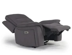 Mor Furniture Chanell 2 Power Recliner In New Nappa Gray