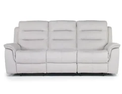 Mor Furniture Chanell Reclining Sofa & Console Loveseat In New Nappa Gray