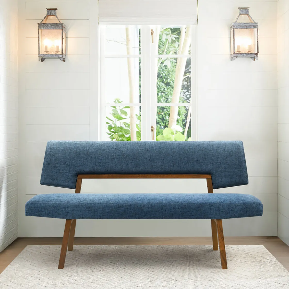 Mor Furniture Chanella Dining Bench In Blue