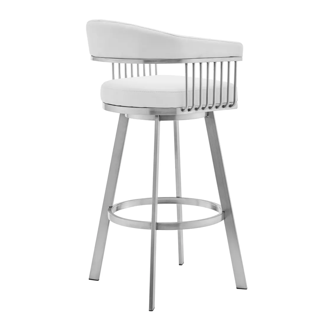 Mor Furniture Chelsea Swivel Barstool In White