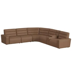 Mor Furniture Chelsey 6 Piece Power Sectional In Bozeman Saddle