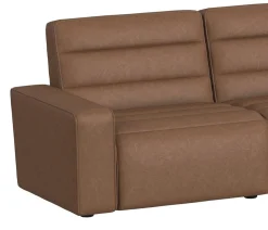 Mor Furniture Chelsey 6 Piece Power Sectional W/ Power Armless Recliner In Bozeman Saddle