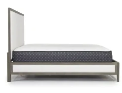 Mor Furniture Chloe Upholstered Panel Bed In Gray/White, Queen