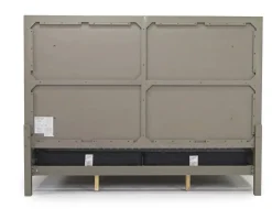 Mor Furniture Chloe Upholstered Panel Bed In Gray/White, Queen