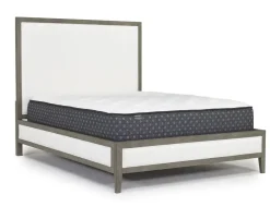 Mor Furniture Chloe Upholstered Panel Bed In Gray/White, Queen