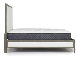 Mor Furniture Chloe Upholstered Panel Bed In Gray/White, Queen