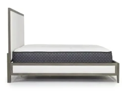 Mor Furniture Chloe Upholstered Panel Bed In Gray/White, Queen