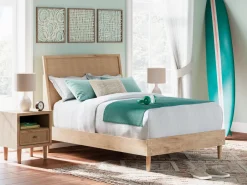 Mor Furniture Cielden Panel Bed In Tan, Twin