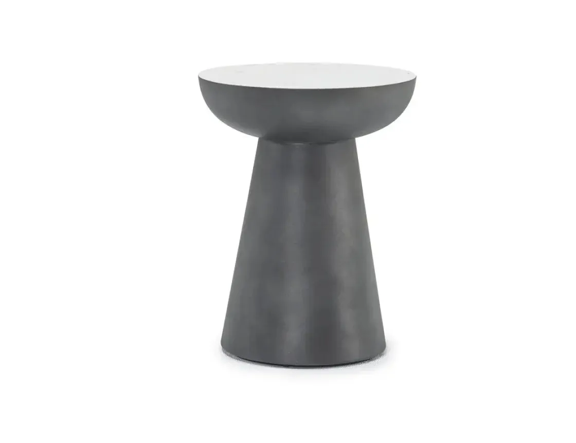 Mor Furniture Circularity Chairside Table In Dark Gray/White