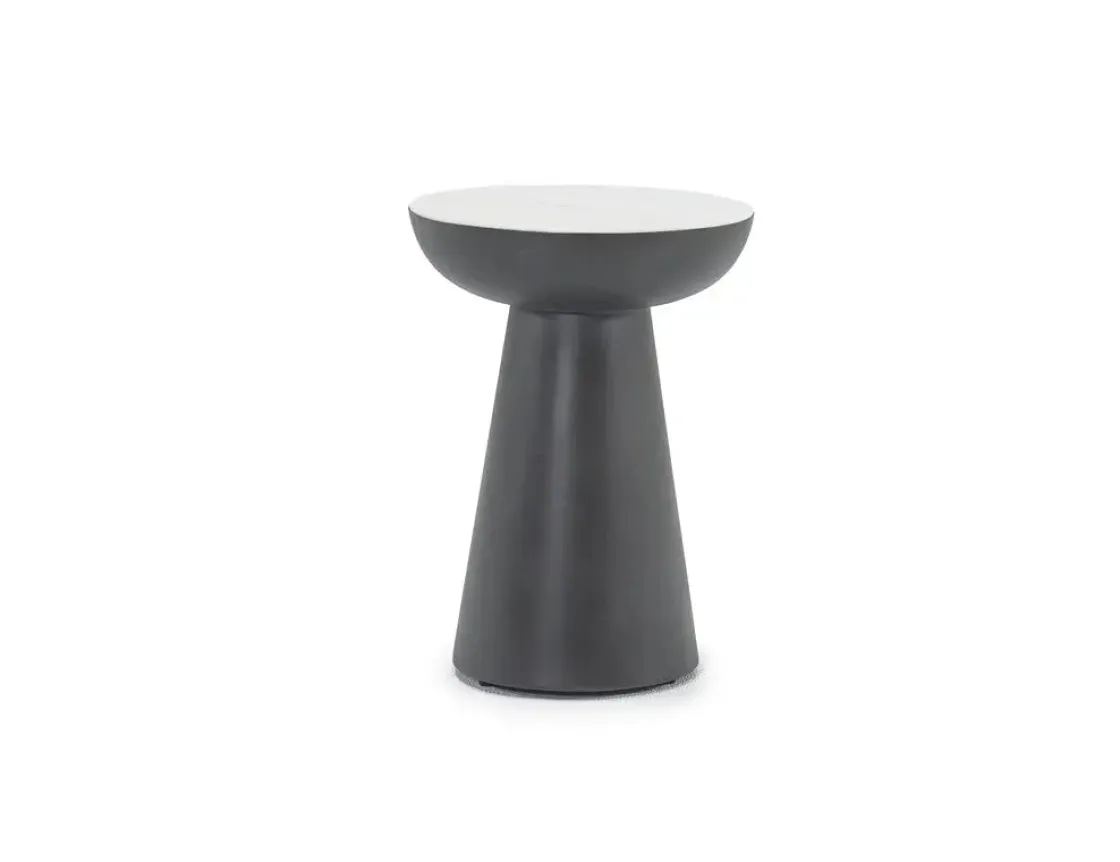 Mor Furniture Circularity End Table In Dark Gray/White