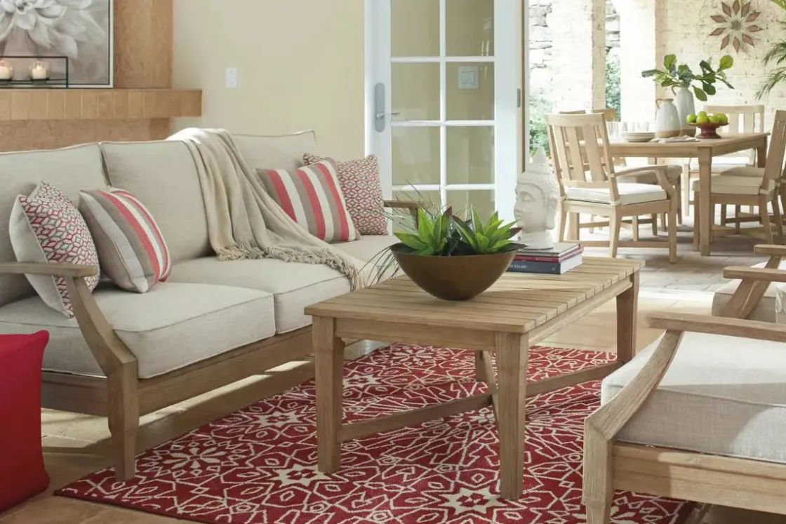 Mor Furniture Clare View Outdoor Coffee Table In Grayish Brown