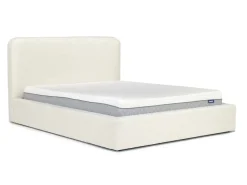 Mor Furniture Cloud Boucle Upholstered Panel Bed In Maya Boucle, Queen