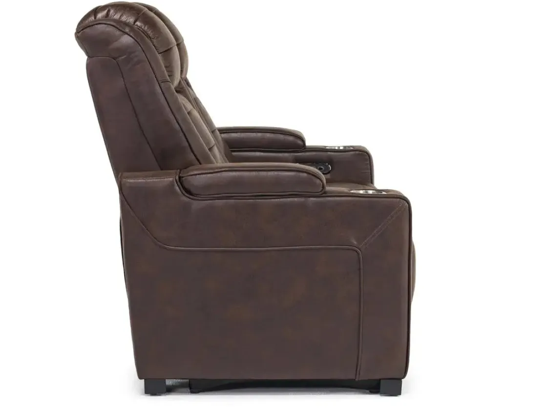 Mor Furniture Cody 2 Power Loveseat In Walnut