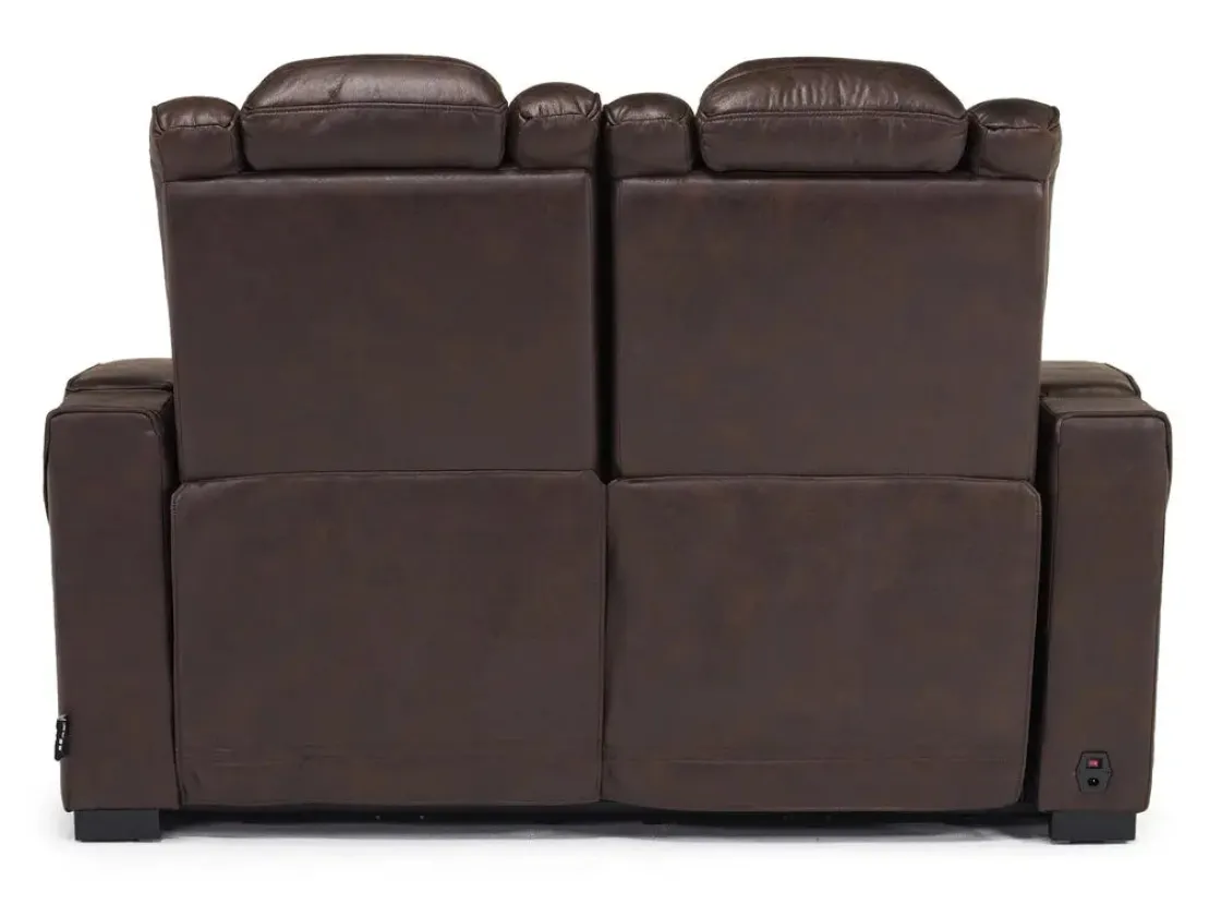 Mor Furniture Cody 2 Power Loveseat In Walnut