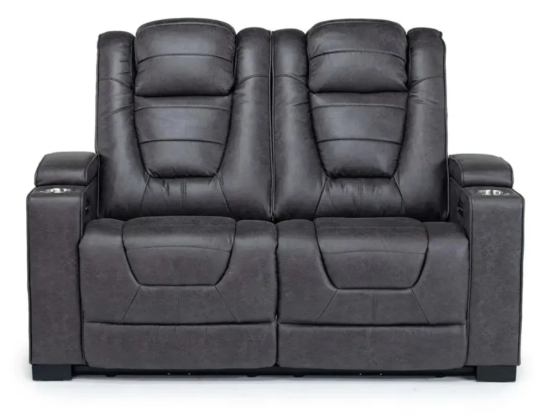 Mor Furniture Cody 2 Power Sofa & Loveseat In Walnut