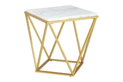Mor Furniture Conner End Table In Marble/Gold