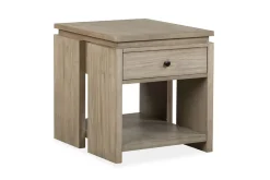 Mor Furniture Conrad End Table In Stone Harbor Gray