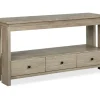 Mor Furniture Conrad Sofa Table In Stone Harbor Gray