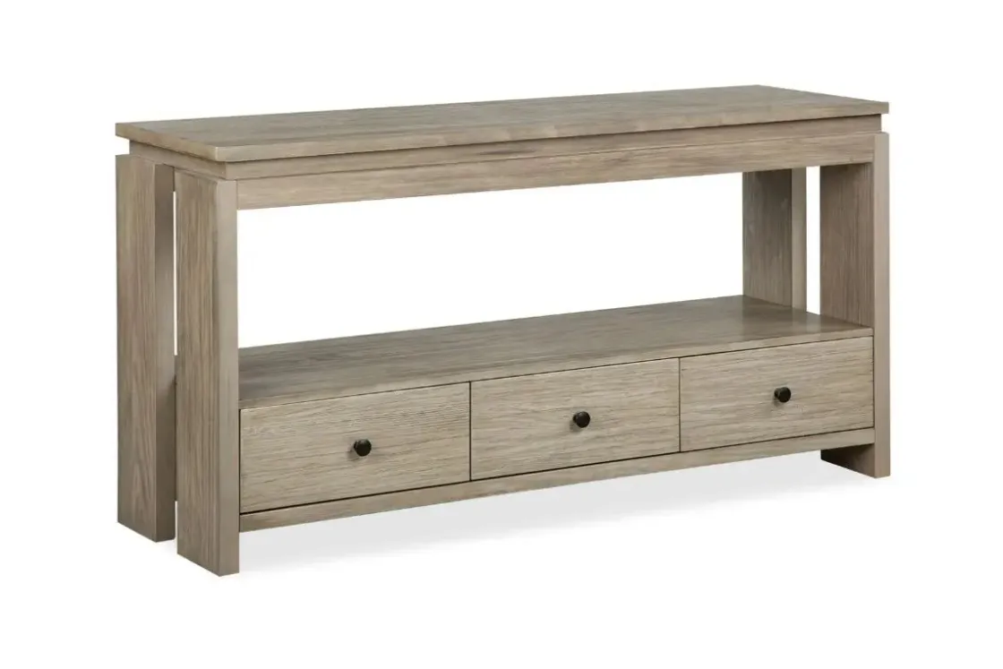 Mor Furniture Conrad Sofa Table In Stone Harbor Gray