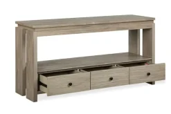 Mor Furniture Conrad Sofa Table In Stone Harbor Gray