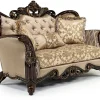 Mor Furniture Constantine Loveseat In Gold