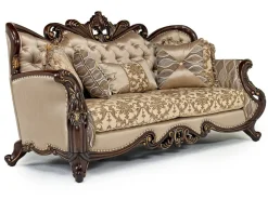 Mor Furniture Constantine Sofa & Loveseat In Gold