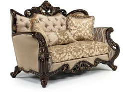 Mor Furniture Constantine Sofa & Loveseat In Gold