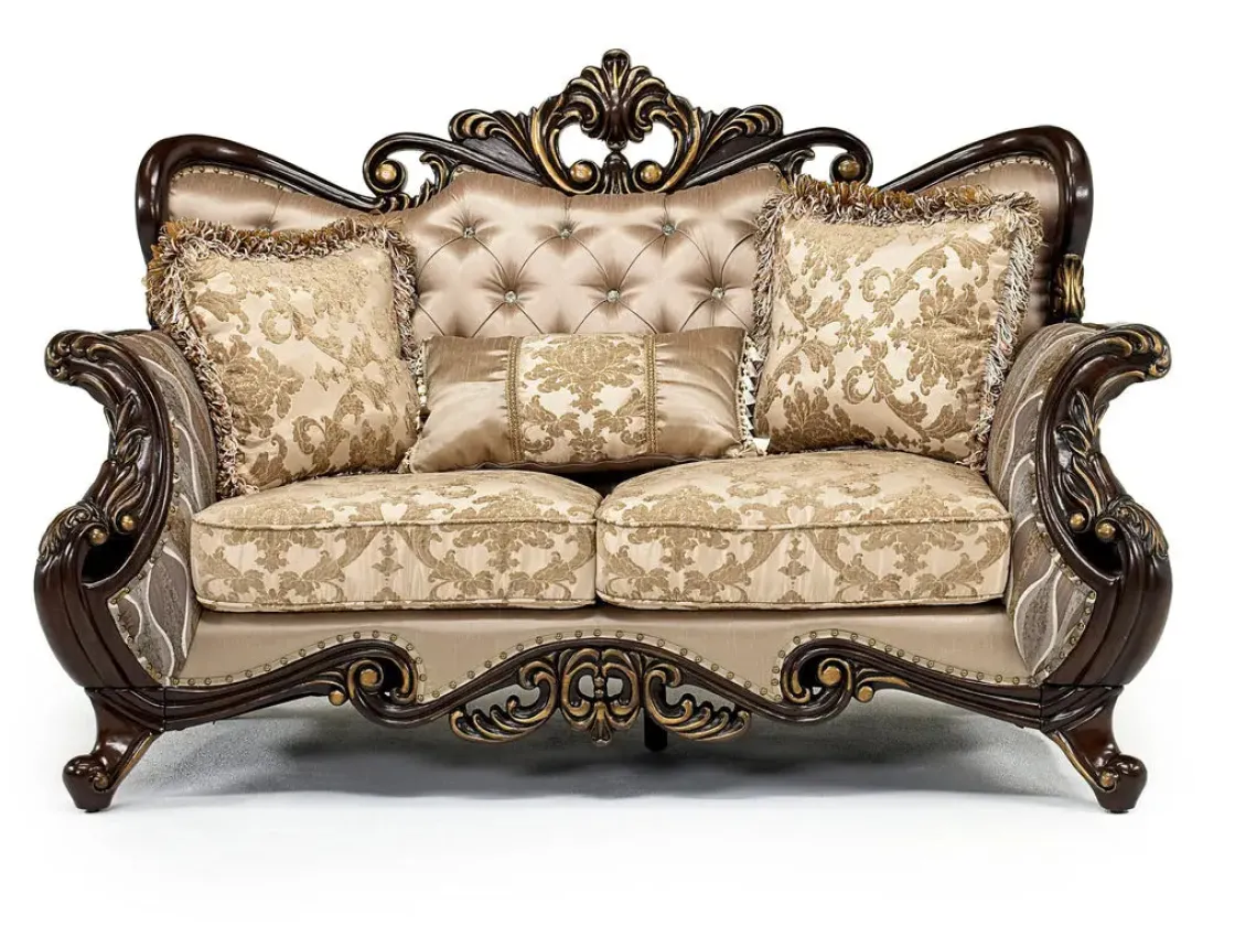 Mor Furniture Constantine Sofa & Loveseat In Gold