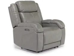 Mor Furniture Cortez Power Recliner In Dark Brown Leather