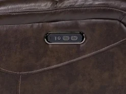 Mor Furniture Cortez Power Recliner In Dark Brown Leather